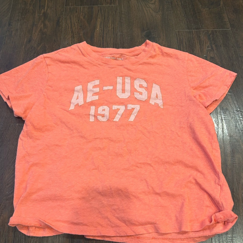American eagle crop tee